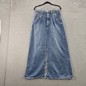 We The Free Women Jeans 4 Blue Denim Skirt Come‎ As You See Maxi